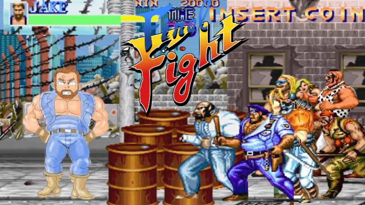 FINAL FIGHT  (ARCADE) ALL BOSS HACK EDITION JAKE vs ALL BOSSES