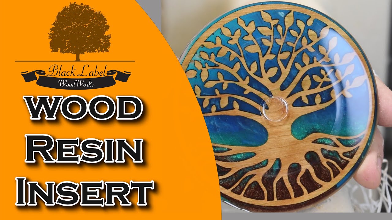 Woodturning How to make wood and resin disc for decoration and repair using a laser engraver