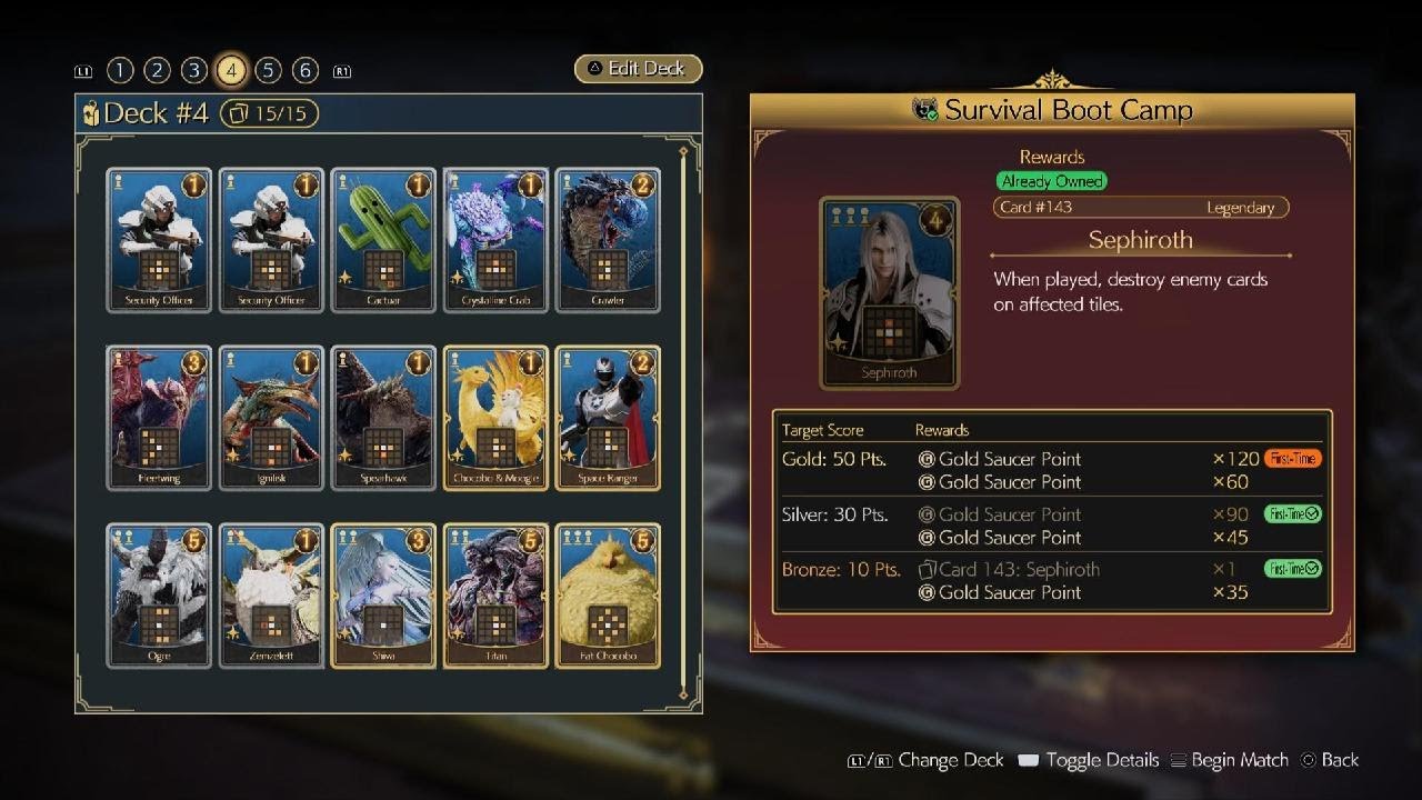 Queen's Blood Boot Camp Gold Score - Final Fantasy VII Rebirth