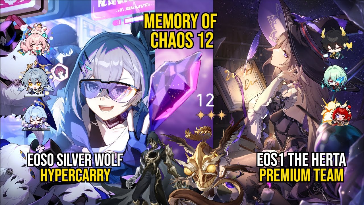 E0S0 Silver Wolf Hypercarry & E0S1 The Herta Premium Team | Memory Of Chaos 12 |Honkai Star Rail 3.7