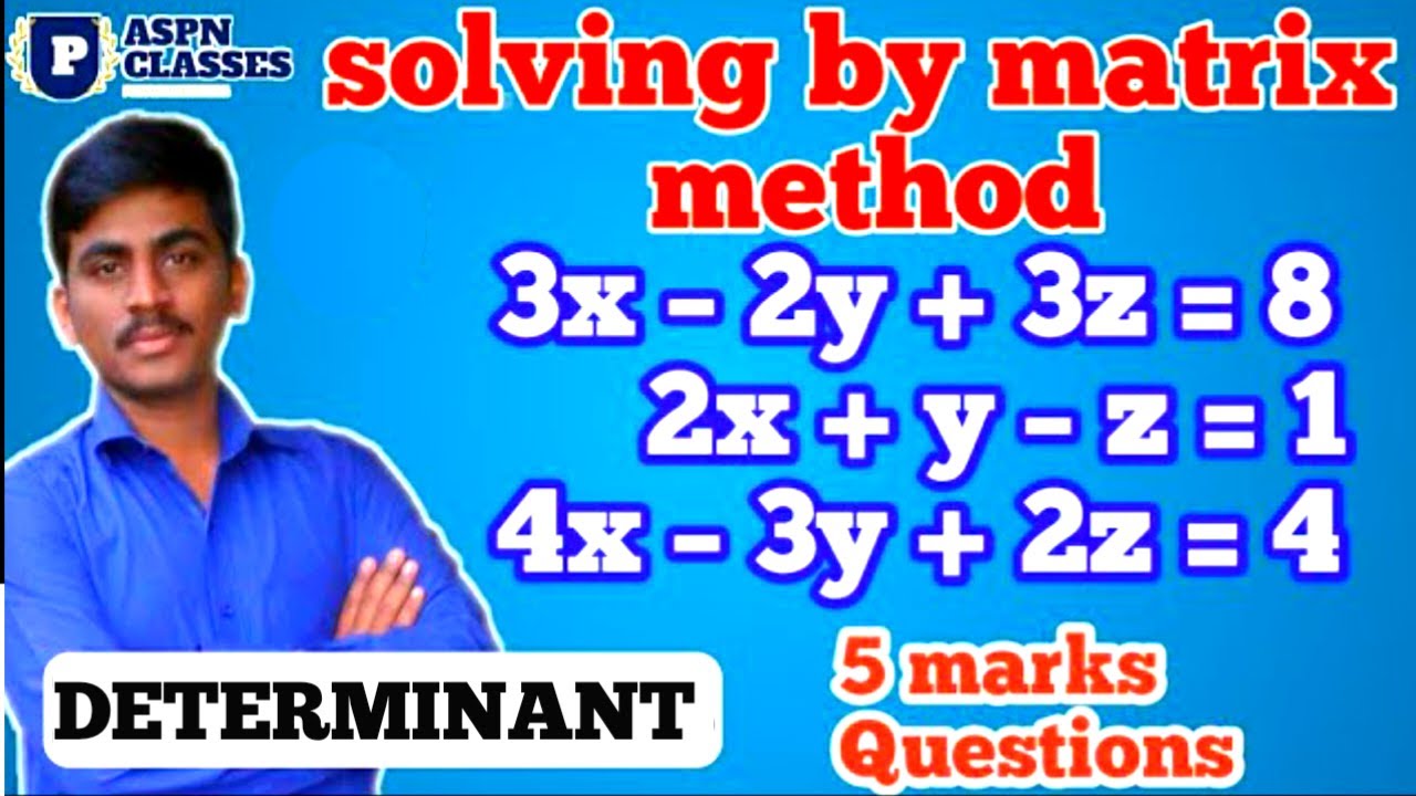 DETERMINANTS 5MARKS IMPORTANT QUESTIONS|NCRT CLASS12| solve the system of equation by Matrix method