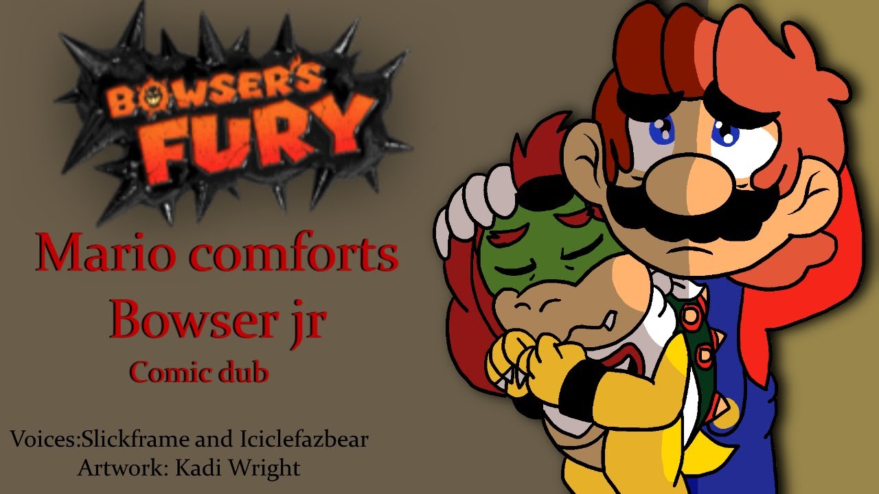 Bowser's Fury story #1 Mario comforts Bowser jr