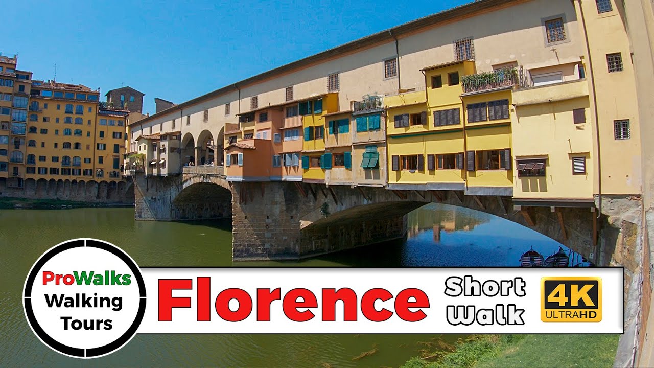 Florence, Italy Short Walking Tour (4K/60fps)