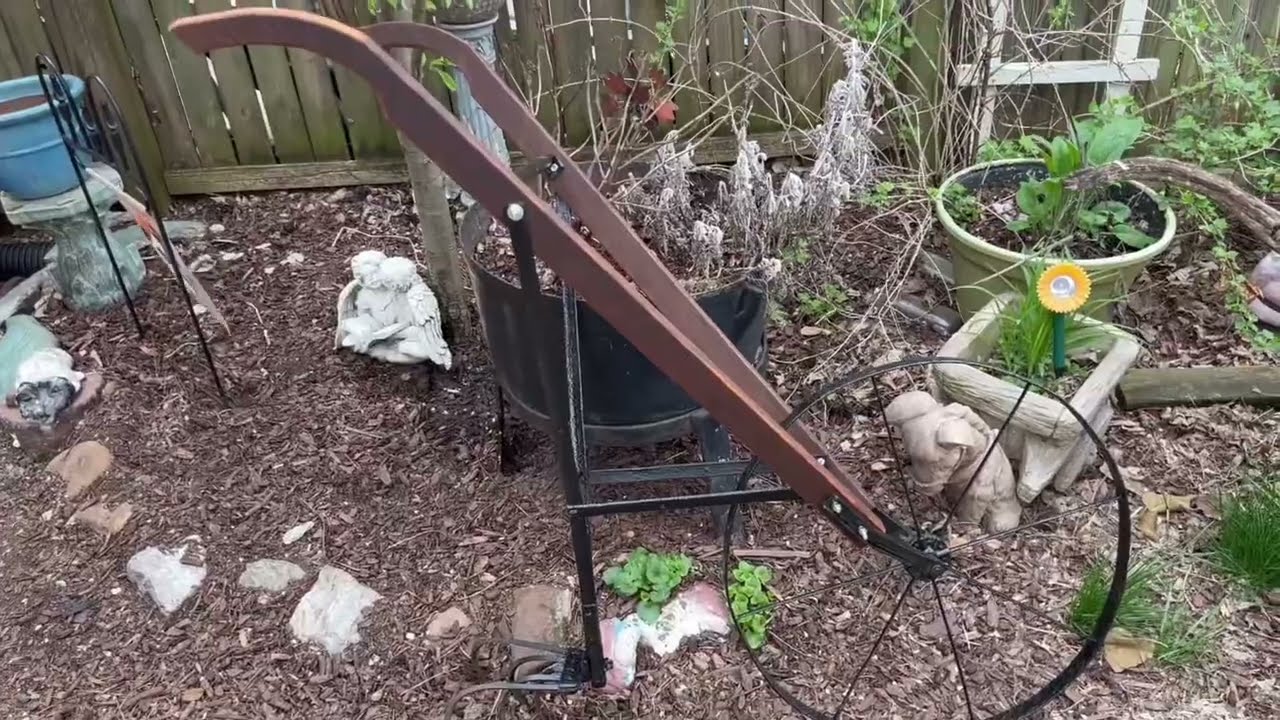 Repairing an old push cultivator plow