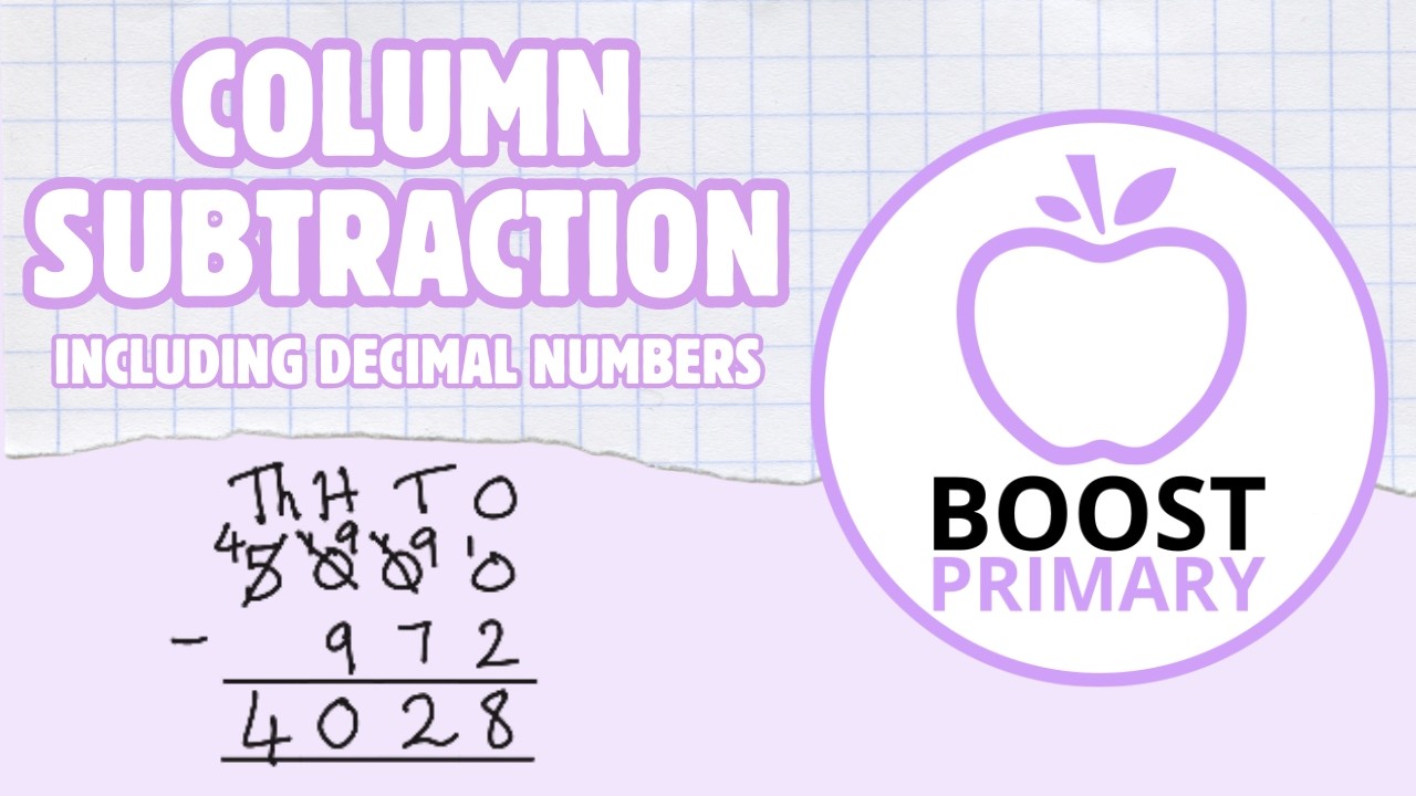 Column Subtraction (including decimal numbers) | Year 6 Maths (KS2) | Boost Arithmetic