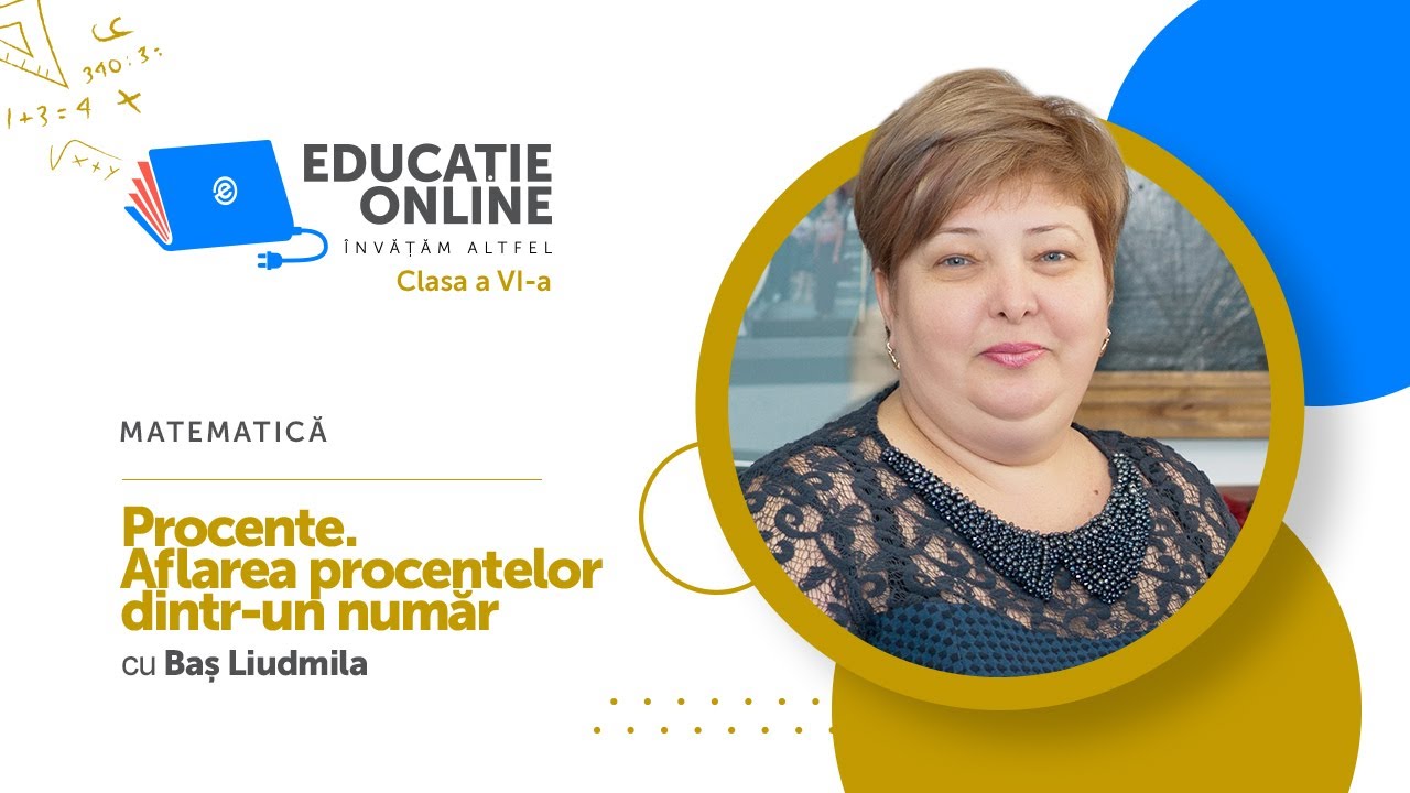 Matematică, Clasa a VI-a, Procente. Aflarea procentelor dintr-un număr
