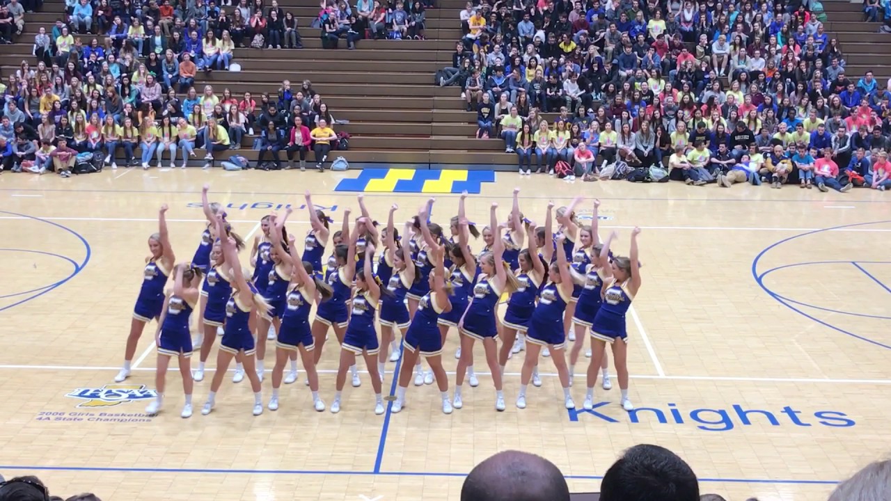 Castle Cheerleaders ~ Pep Assembly 💙💛 ~ February 10, 2017