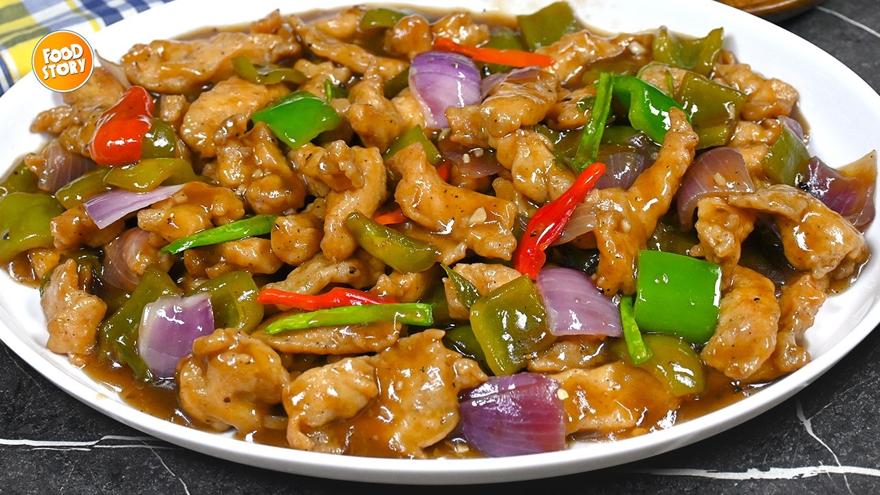 Аутентичный рецепт курицы с чёрным перцем, рецепт курицы, новый рецепт от Самины Food Story