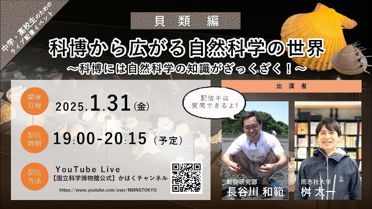 【貝類編】科博から広がる自然科学の世界 ～科博には自然科学の知識がざっくざく！～