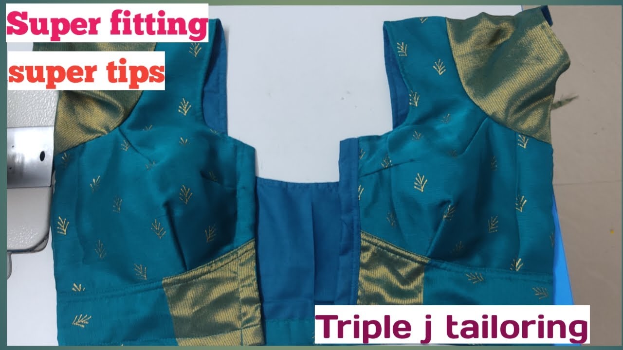Normal blouse cutting and stitching, super finishing super fitting blouse cutting and stitching.