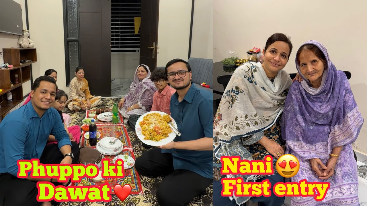 Mama ki demand par nani ghar rukny aagai❤️achanak ghar par dawat hogai😍