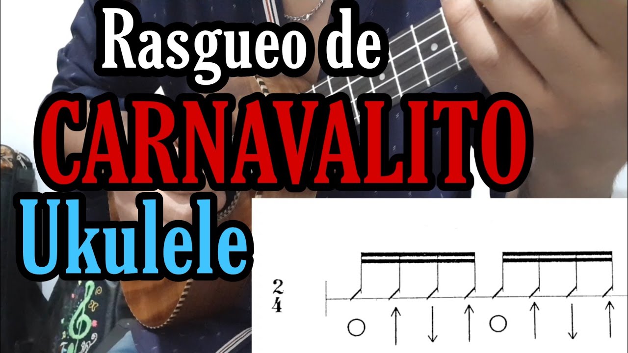 Ritmo de CARNAVALITO en Ukulele (RASGUEO)  FACIL