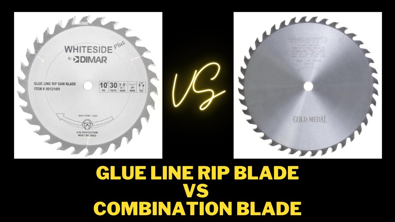 Whiteside Glue Line Rip Blade vs Tenryu Combination Blade