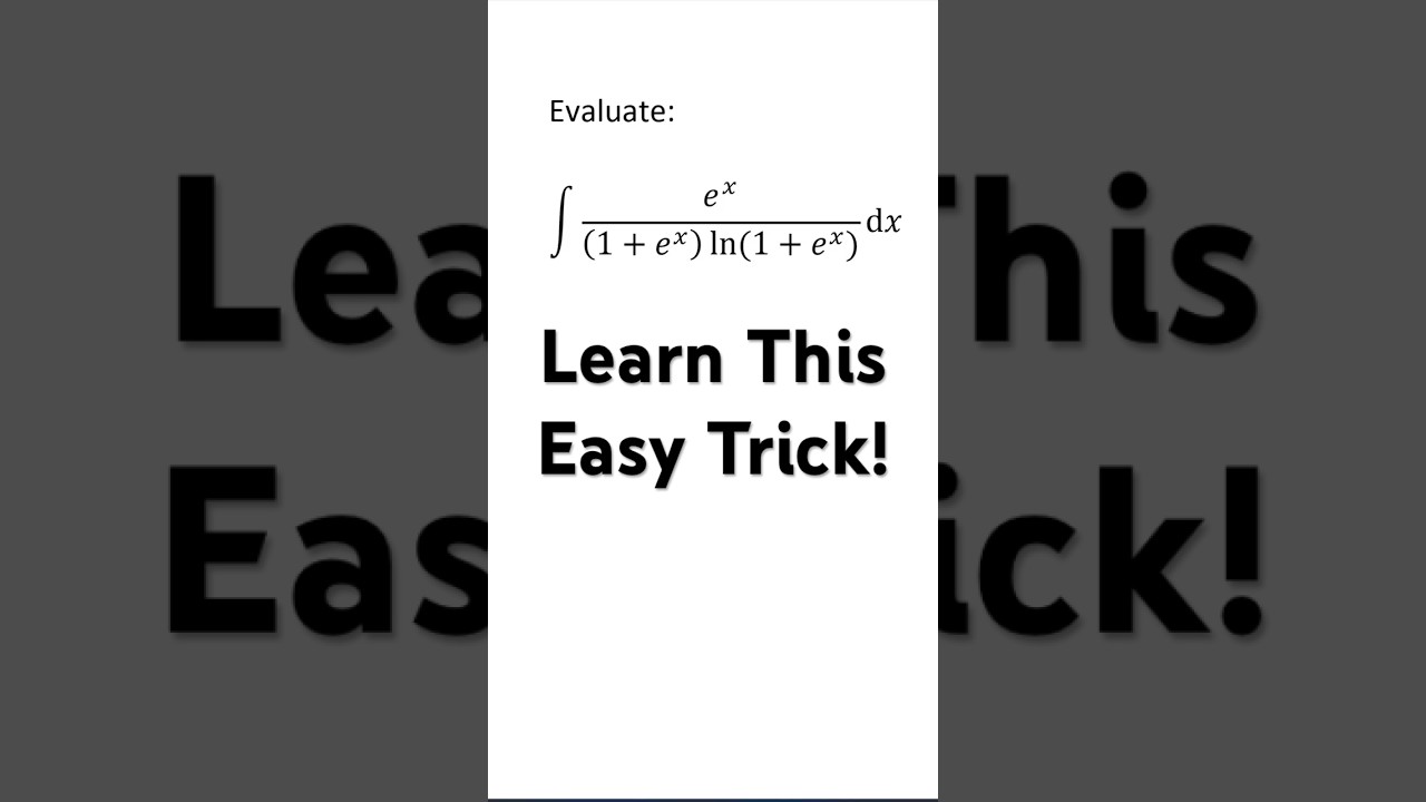 MIT Integration Bee Question - Simpler than it looks! #integration #mathematics #algebra #MIT