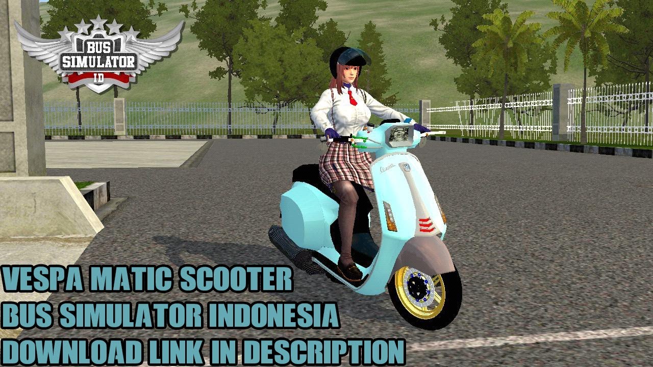 Bussid _ vespa matic scooter mod for bus simulator Indonesia _bussid bus mod