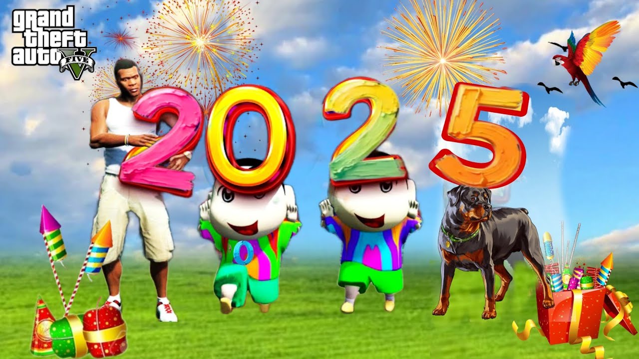 GTA V : Franklin ,shinchan করলো NEW YEAR CELEBRATION  2025 (পিকনিক )🎉 ।