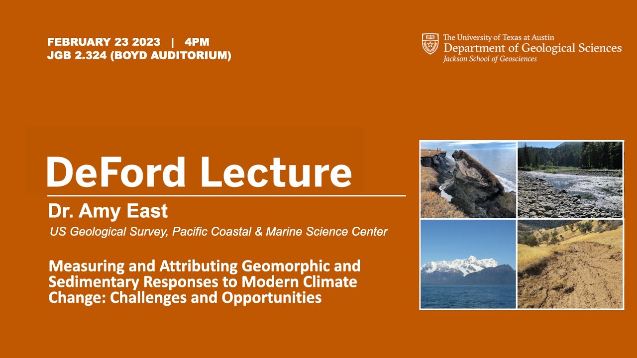 Amy East | Measuring & Attributing Geomorphic and Sedimentary Responses to Modern Climate Change