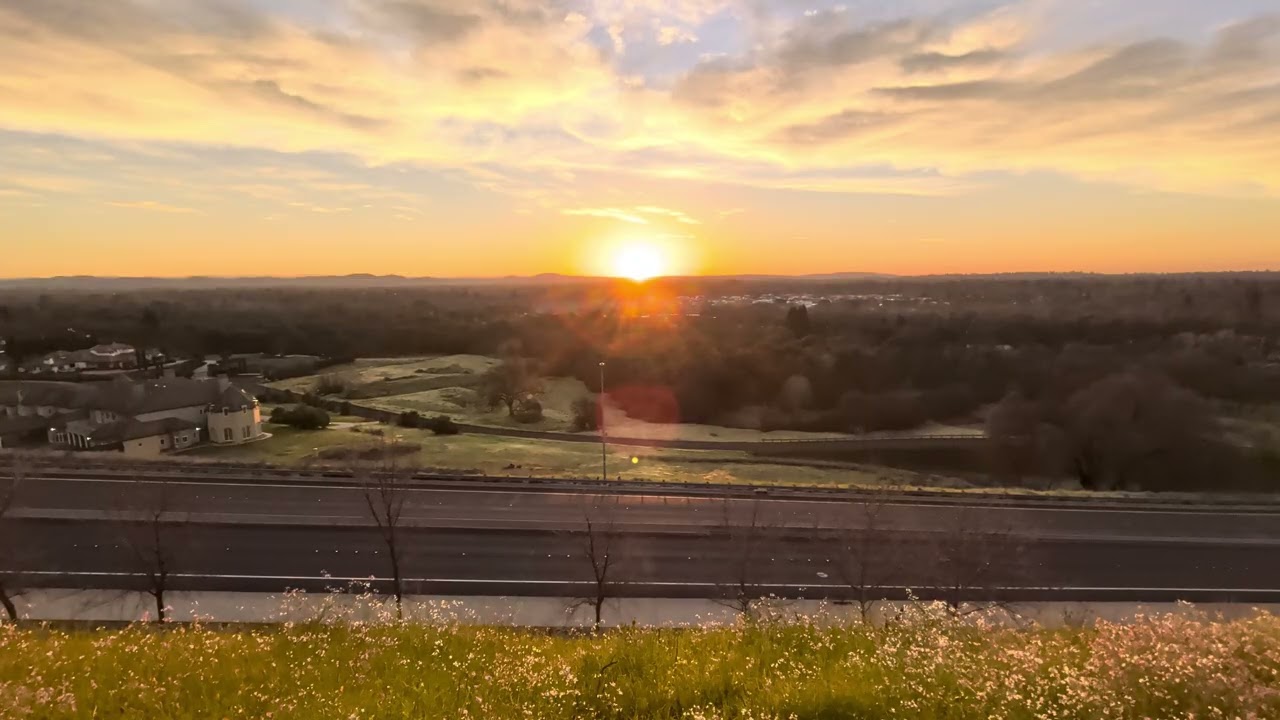 Rhythmic Roadside ASMR | 36 Mins of Natural Traffic Ebb & Flow (Granite Bay Sunrise)