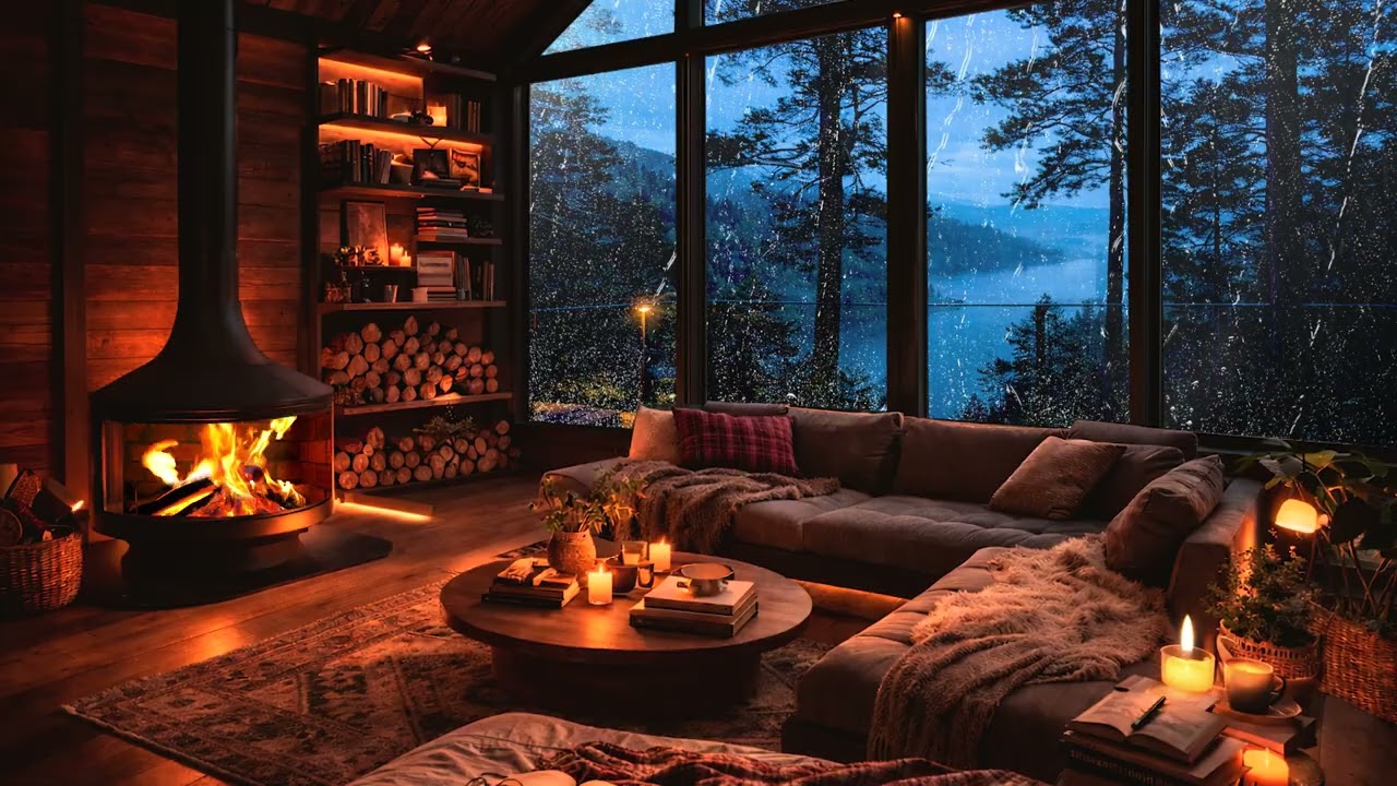 🌌 Healing Night Rain & Slow Piano Music | Relaxing Ambience for Study and Sleep 🌙