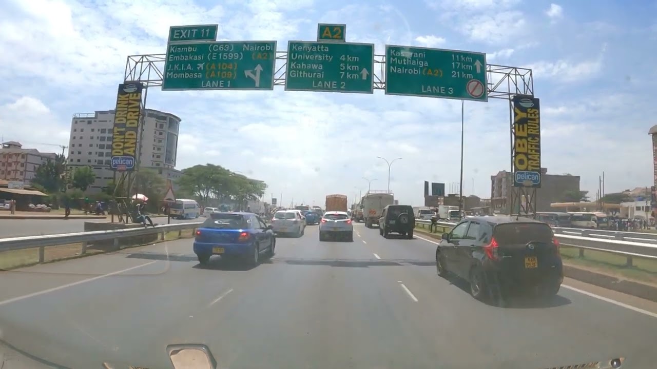 [1 Hour ] Thika road through Outering road to Syokimau  on Mombasa Rd
