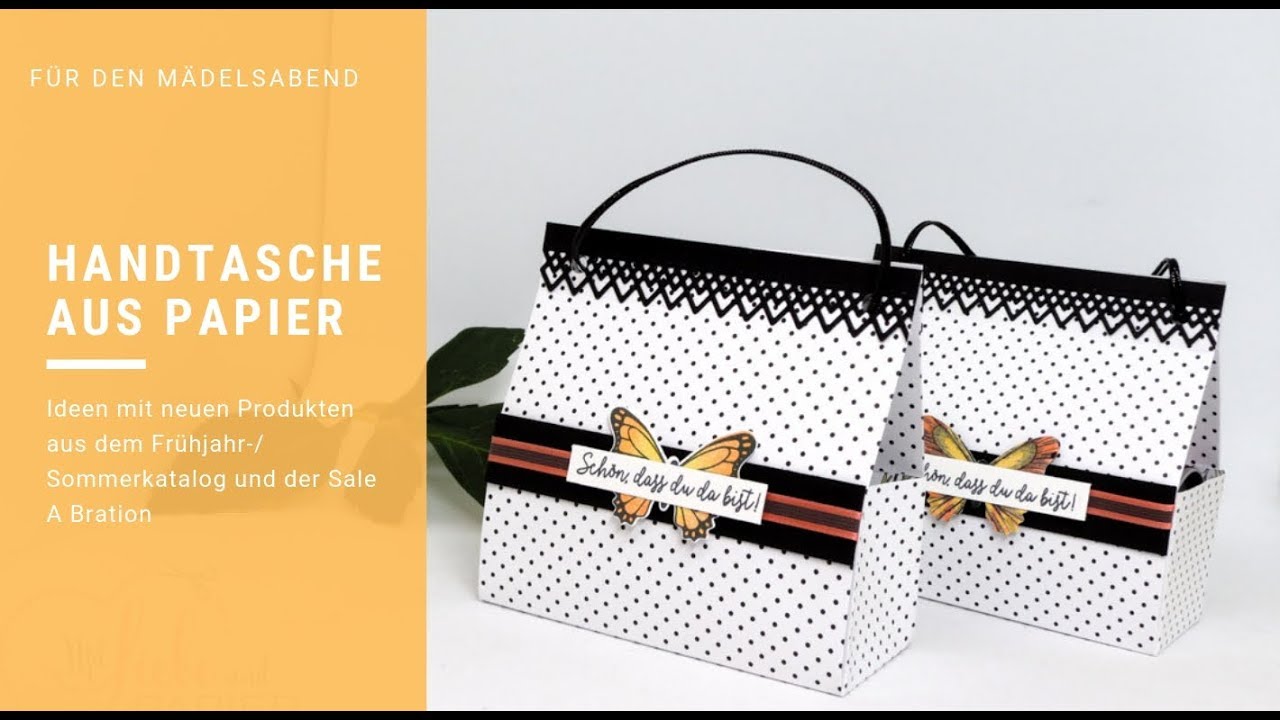 Stampin' Up! Berlin Schmetterlingsglück Schmetterlingsvielfalt Handtasche Prosecco Verpackung Mädels