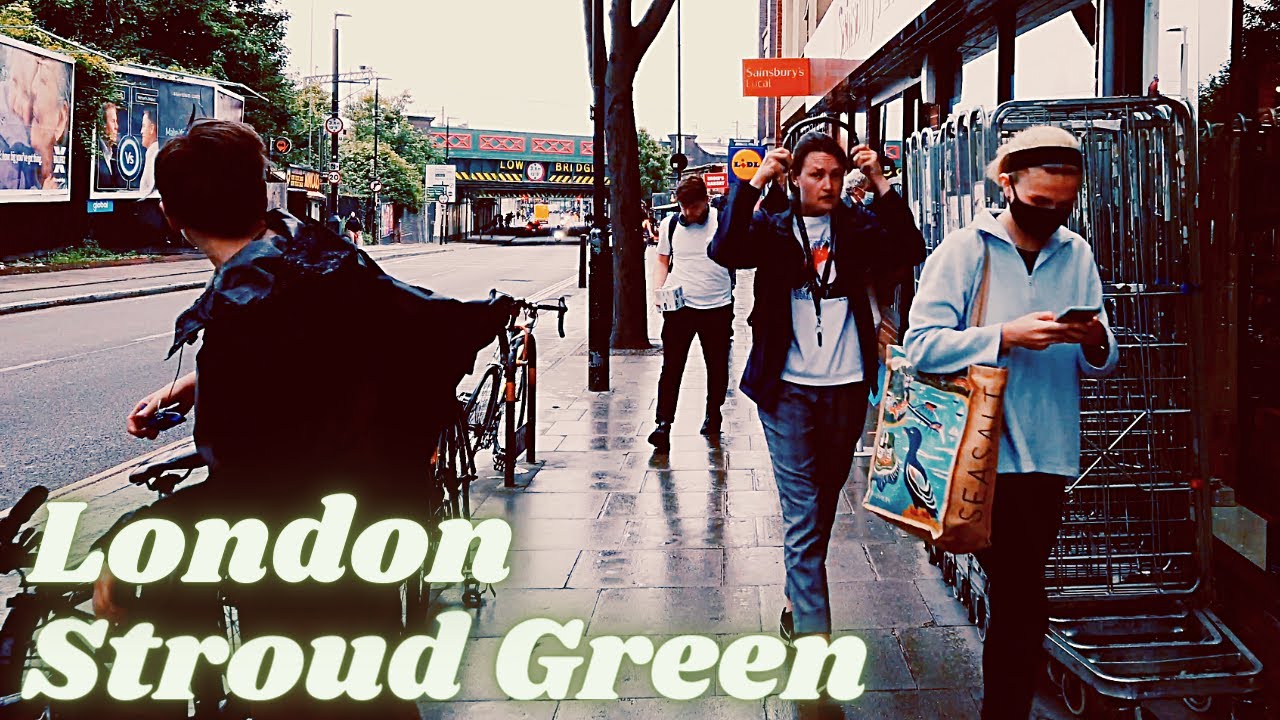 Stroud Green, London | Rain Walk | 4K Walking Tour