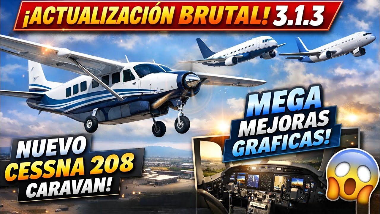 🔥 ¡ACTUALIZACIÓN BRUTAL 3.1.3! ✈️ Llega el Cessna 208 Caravan + MEGA mejoras gráficas en RFS 😱