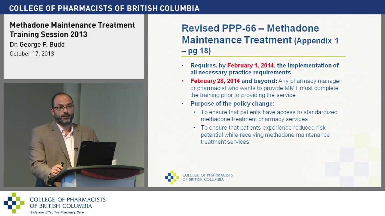 Online Methadone Maintenance Treatment Training Session Part 1