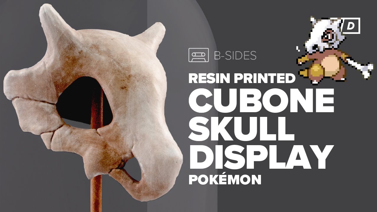 Resin 3D Printed Cubone Skull from Pokémon | B-Sides