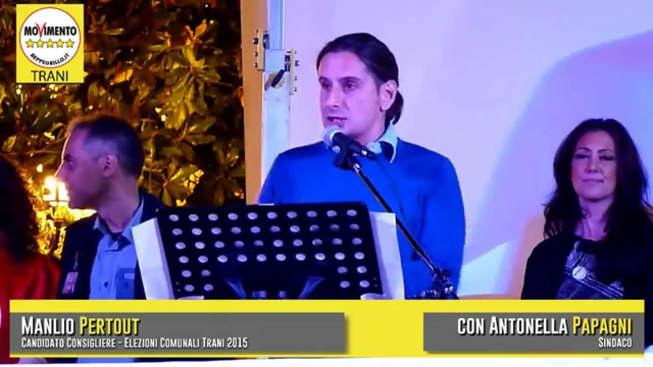Manlio Pertout candidato consigliere 2015 M5S Trani