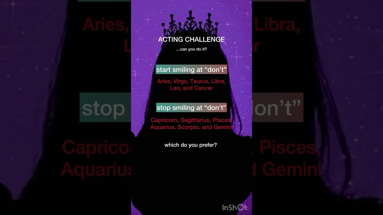 Zodiac Signs Acting Challenge #acting #actingchallenge #zodiac #duet #fyp #shorts #zodiacsigns