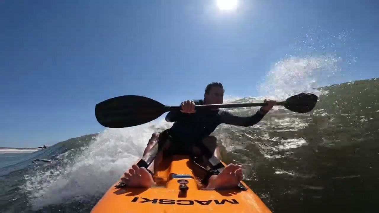 Macski Phoenix Waveski, Hurricane Erin 2025 Surf Session at Gilgo Beach, NY