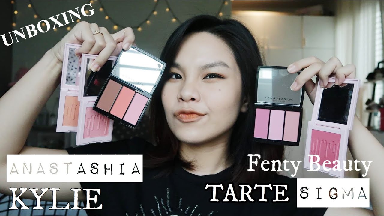 Tui Đập Hộp: PHẤN M&Aacute; HỒNG MỚI (Anastashia, Kylie, Son FentyBeauty, Cọ Sigma,...V&agrave; Một Số Đồ Mini)