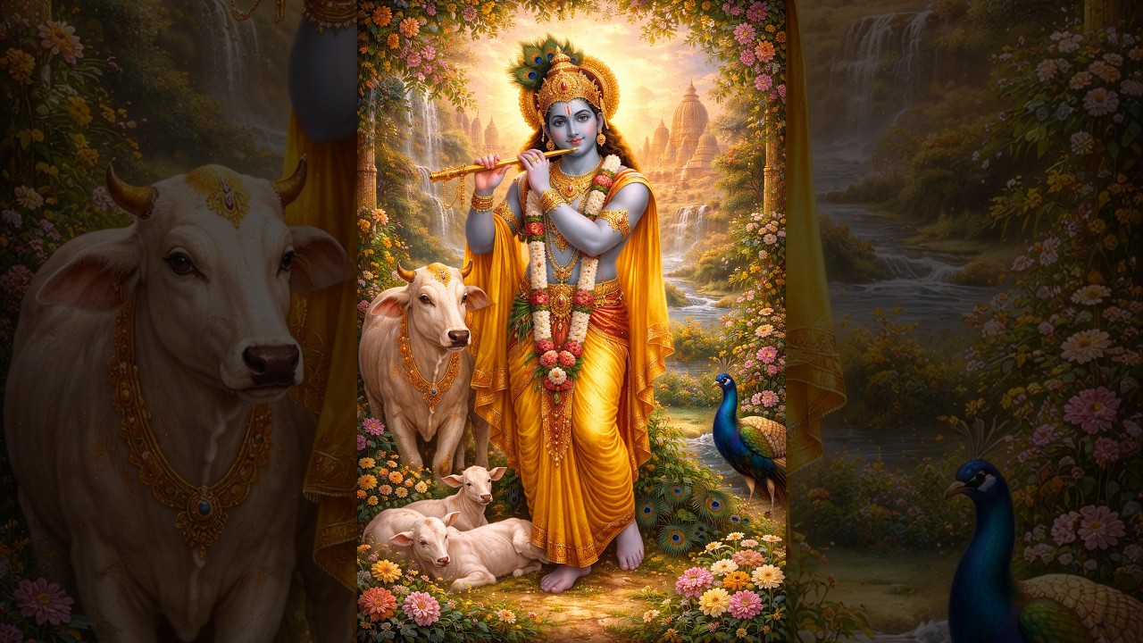 Hare Krishna Hare Krishna | Powerful Maha Mantra Chant | Peaceful Krishna Bhajan 🙏#shorts