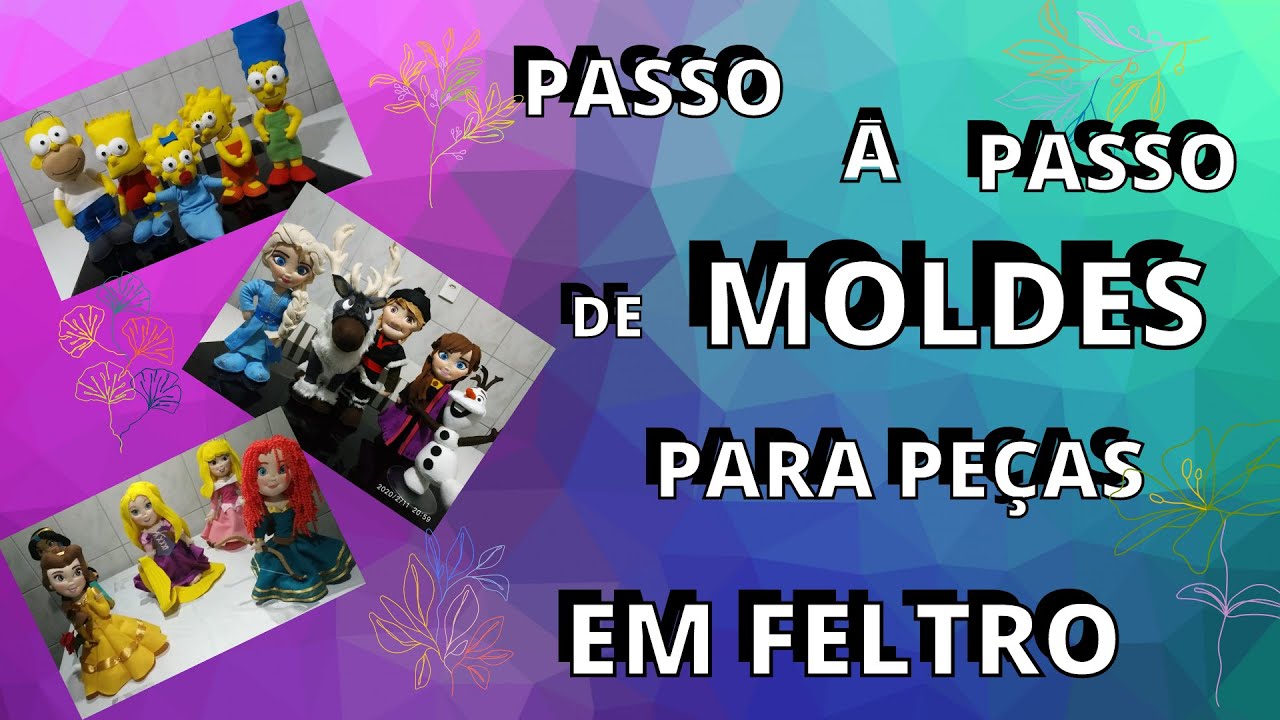 COMO FAZER MOLDES PARA BONECOS EM FELTRO.