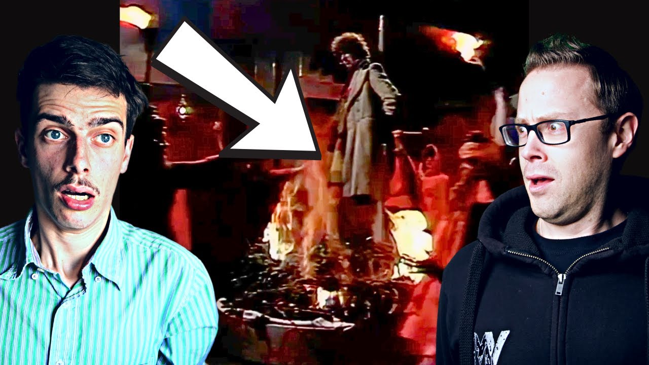 Tom Baker was almost set on fire. The Brain of Morbius Part 2 (S13E18)
