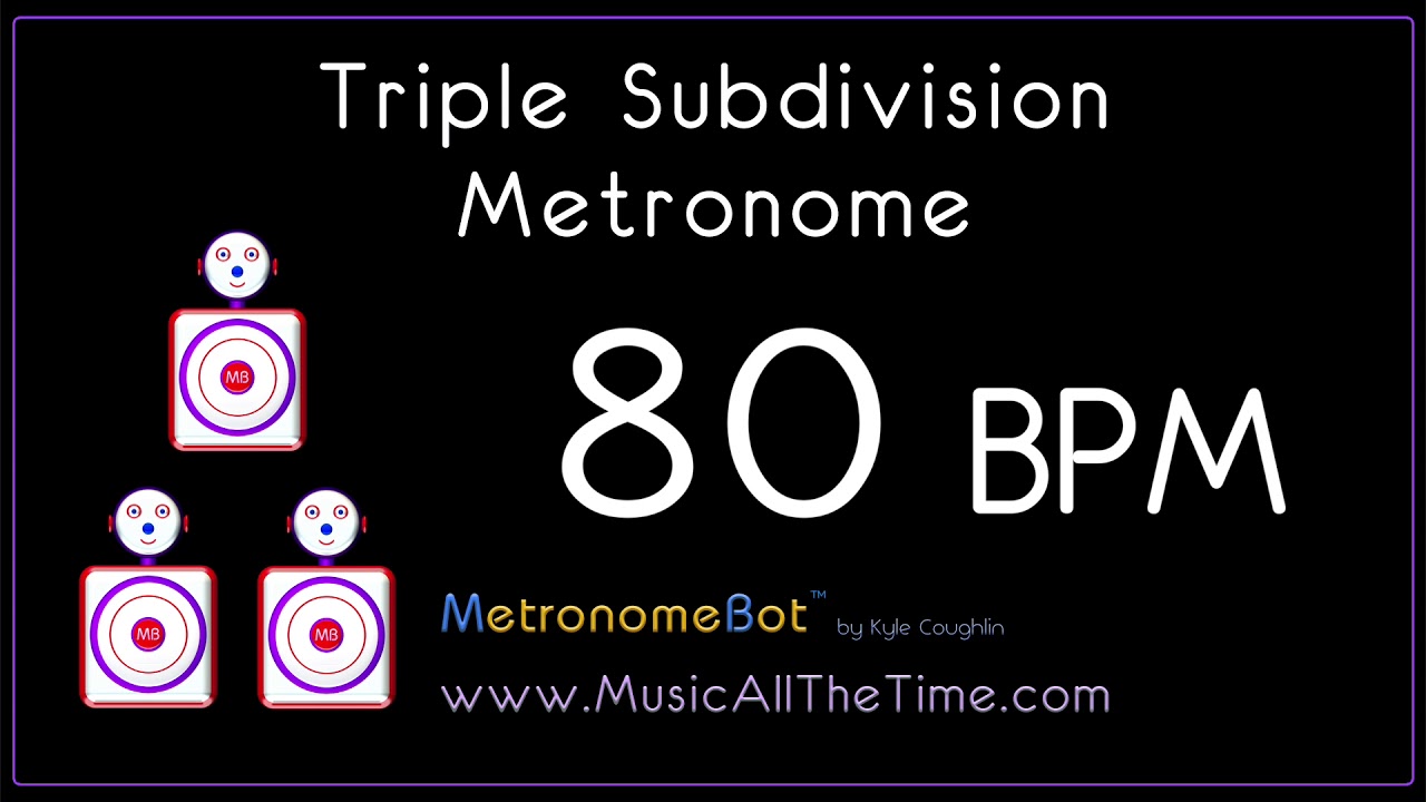 Triple subdivision metronome at 80 BPM MetronomeBot