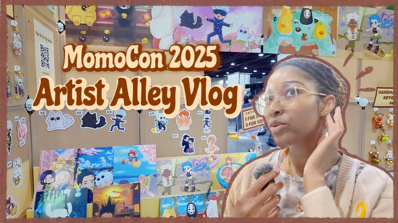 Momocon 2025 ￼Artist Alley Vlog! Stamp rally saving the day | A very chatty Vlog!￼￼