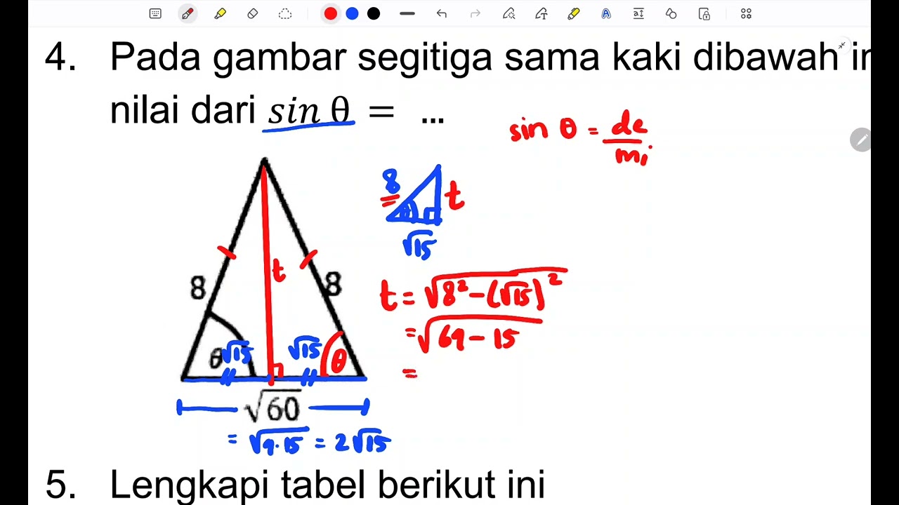 Pembahasan Soal Perbandingan Trigonometri  #3
