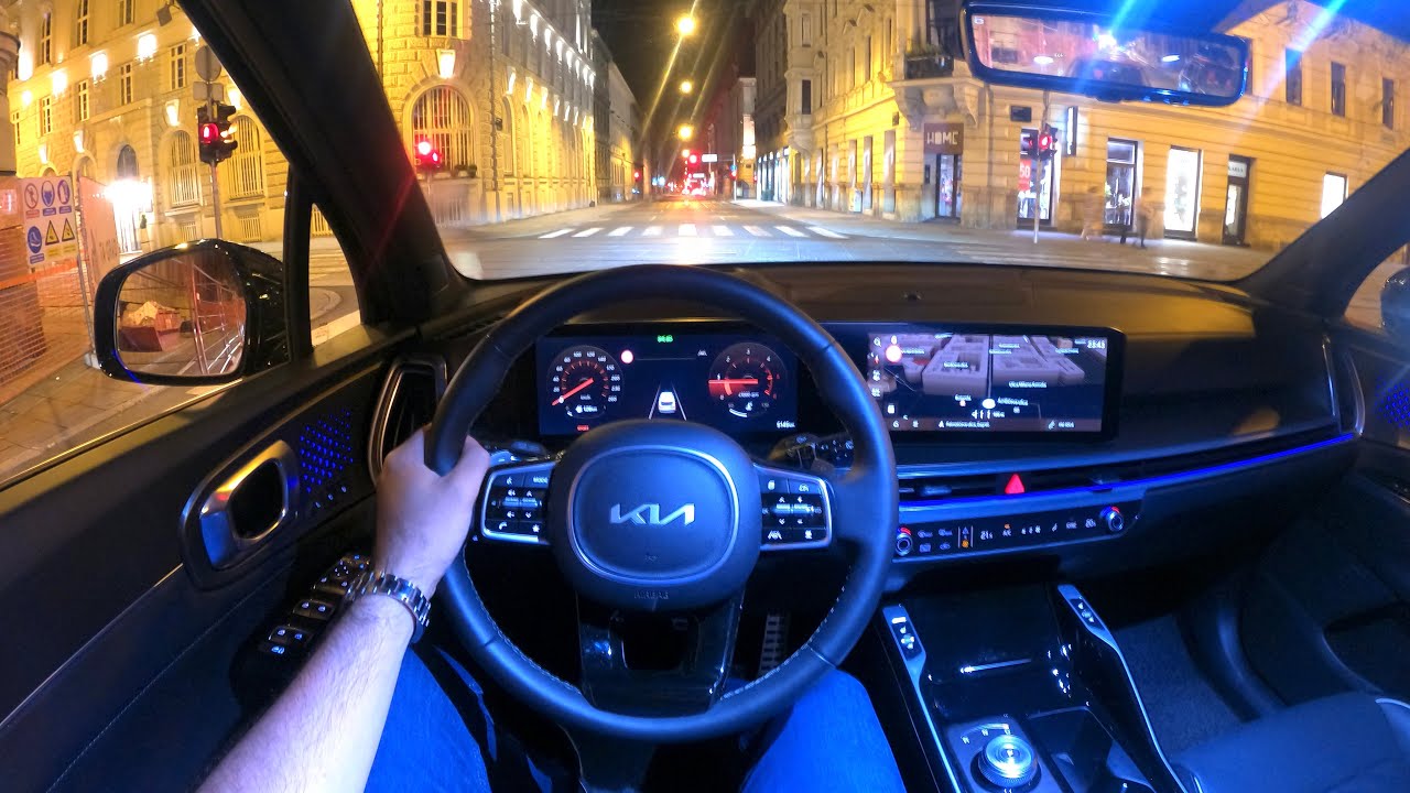KIA SORENTO FACELIFT EUROPE - NIGHT POV test drive (PURE DRIVING, impressive AMBIENT LIGHTS) diesel