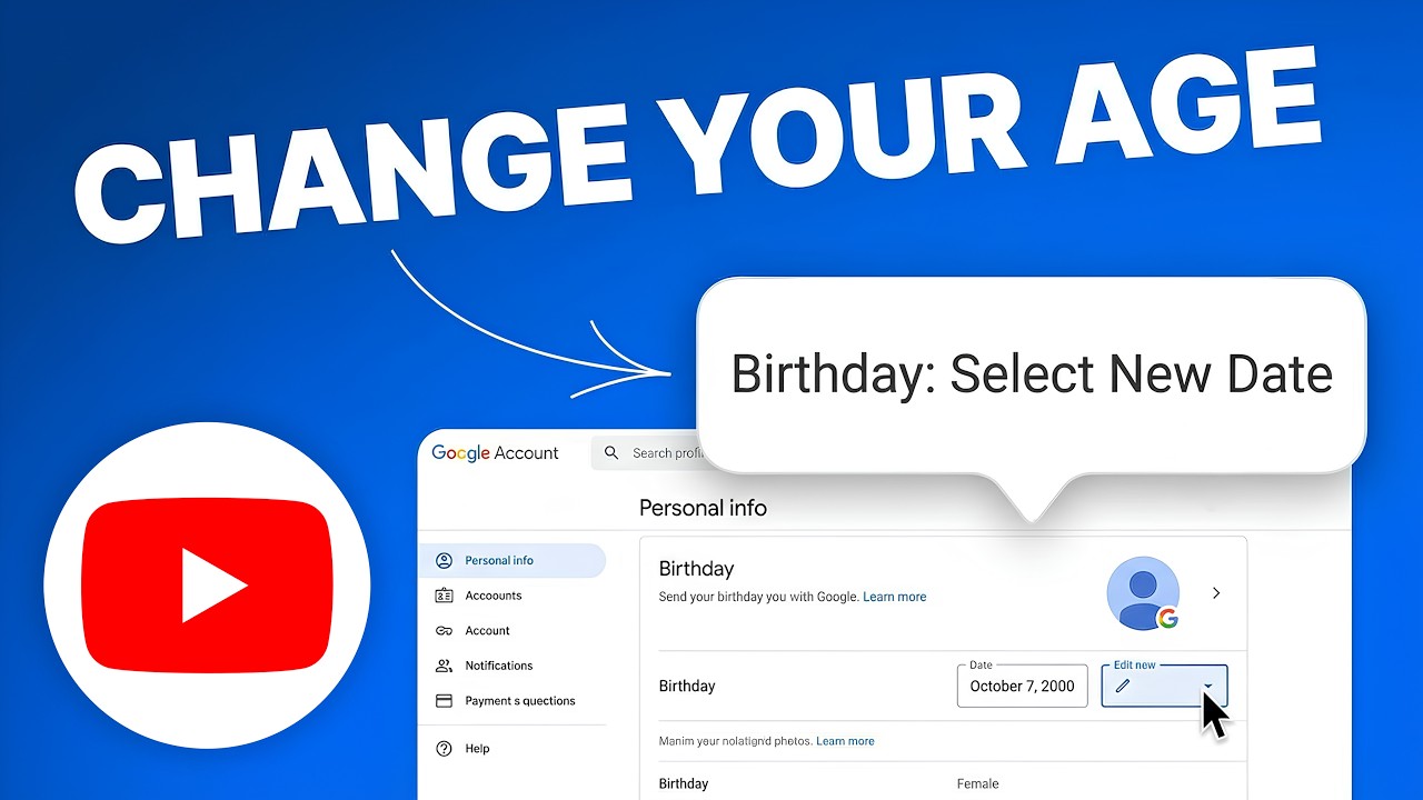 How to Change Your Age On YouTube (2026)