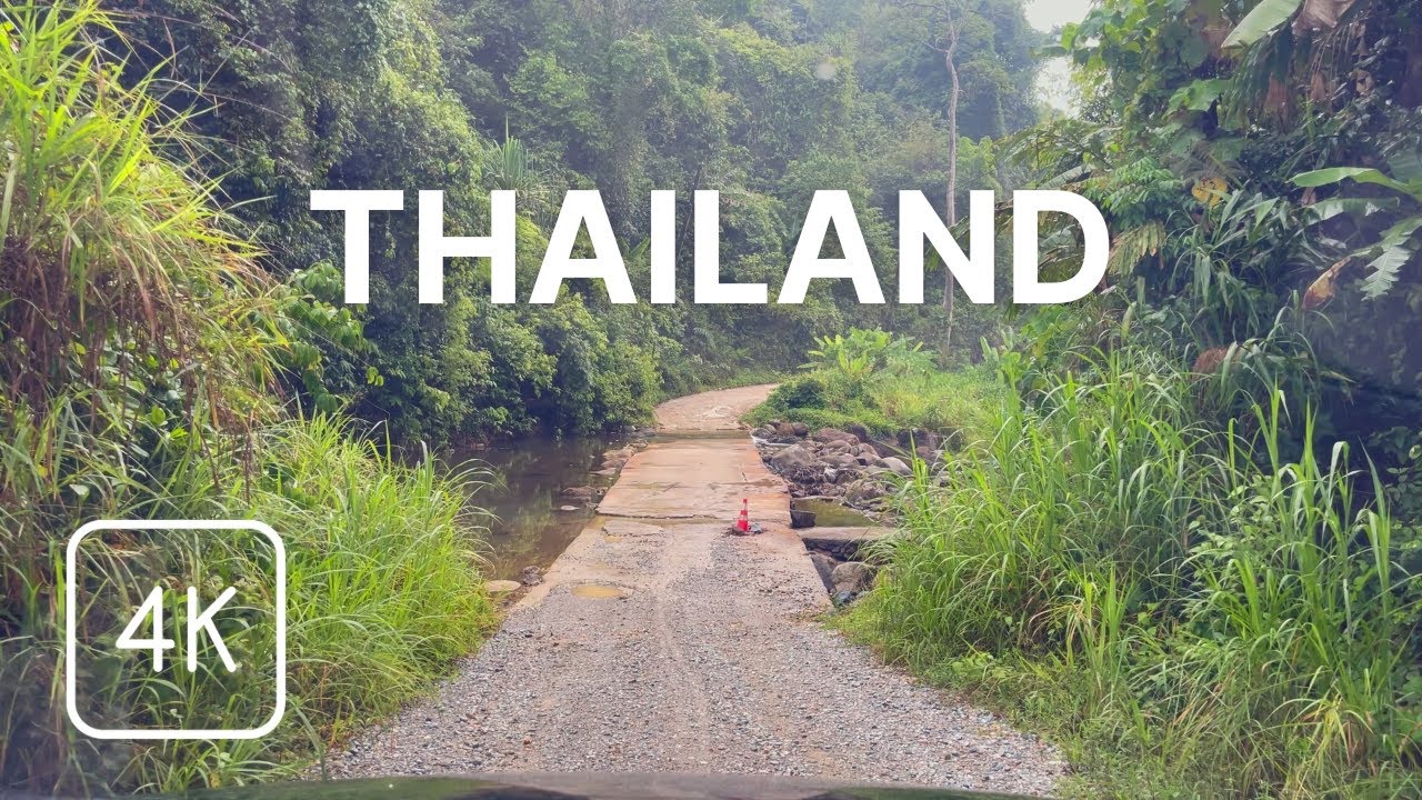 Thailand 4K - Scenic Drive - Rural Road 🇹🇭