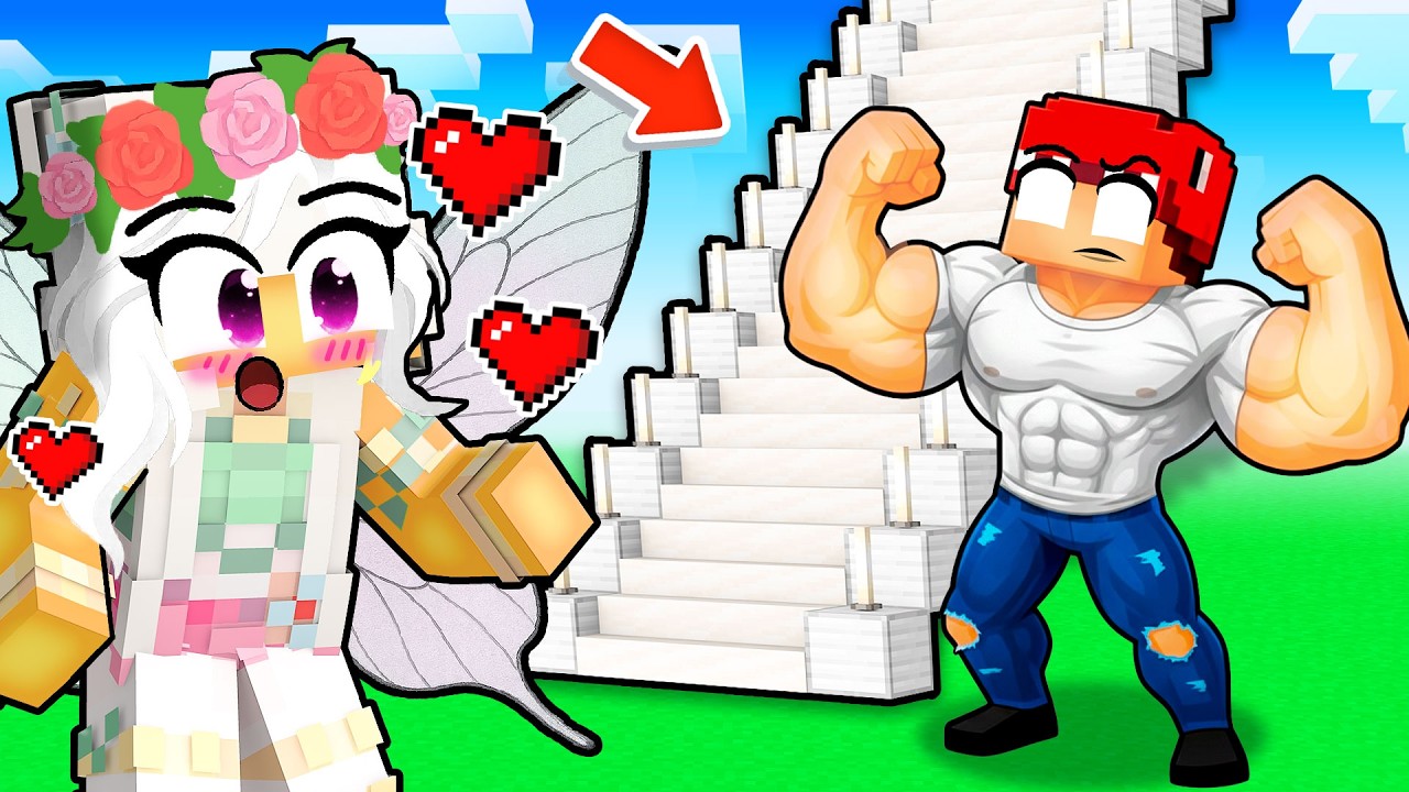 Minecraft Noob vs PRO: Longest Staircase Build Challenge