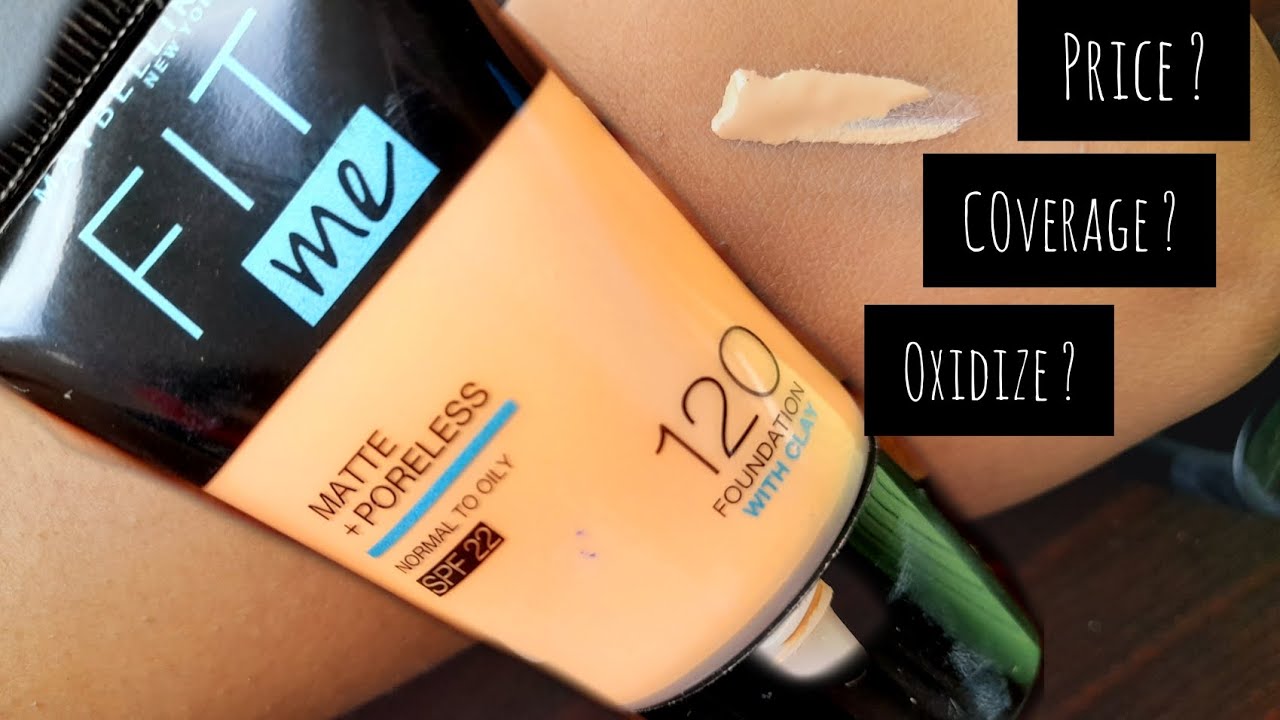 MAYBELLINE FIT Me Poreless Foundation 120 classic ivory | Best coverage |natural Glow | SPF 22 |