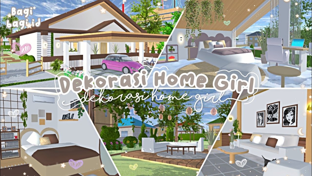 [Bagi-Bagi Id] Dekorasi Home Girl Super Aesthetic 🙇🏻‍♀️🏠 Sakura School Simulator