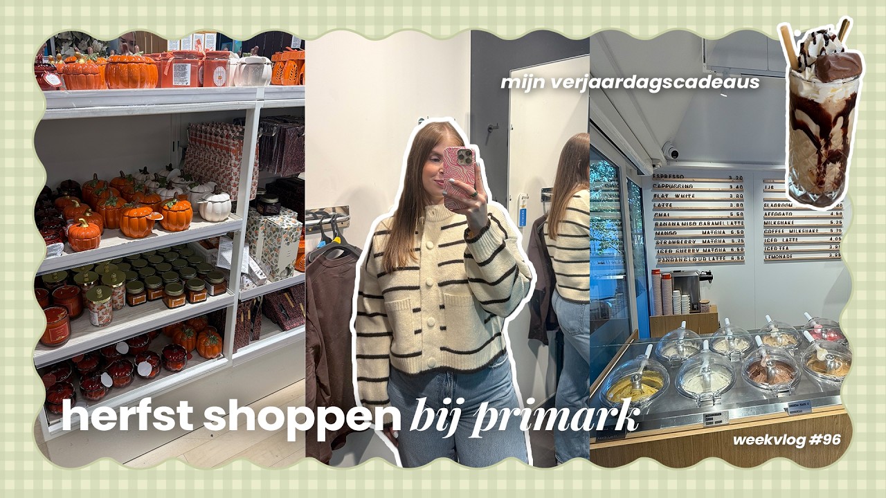 herfst shoppen bij primark + mijn verjaardagscadeaus 🍁🧁 | weekvlog #96