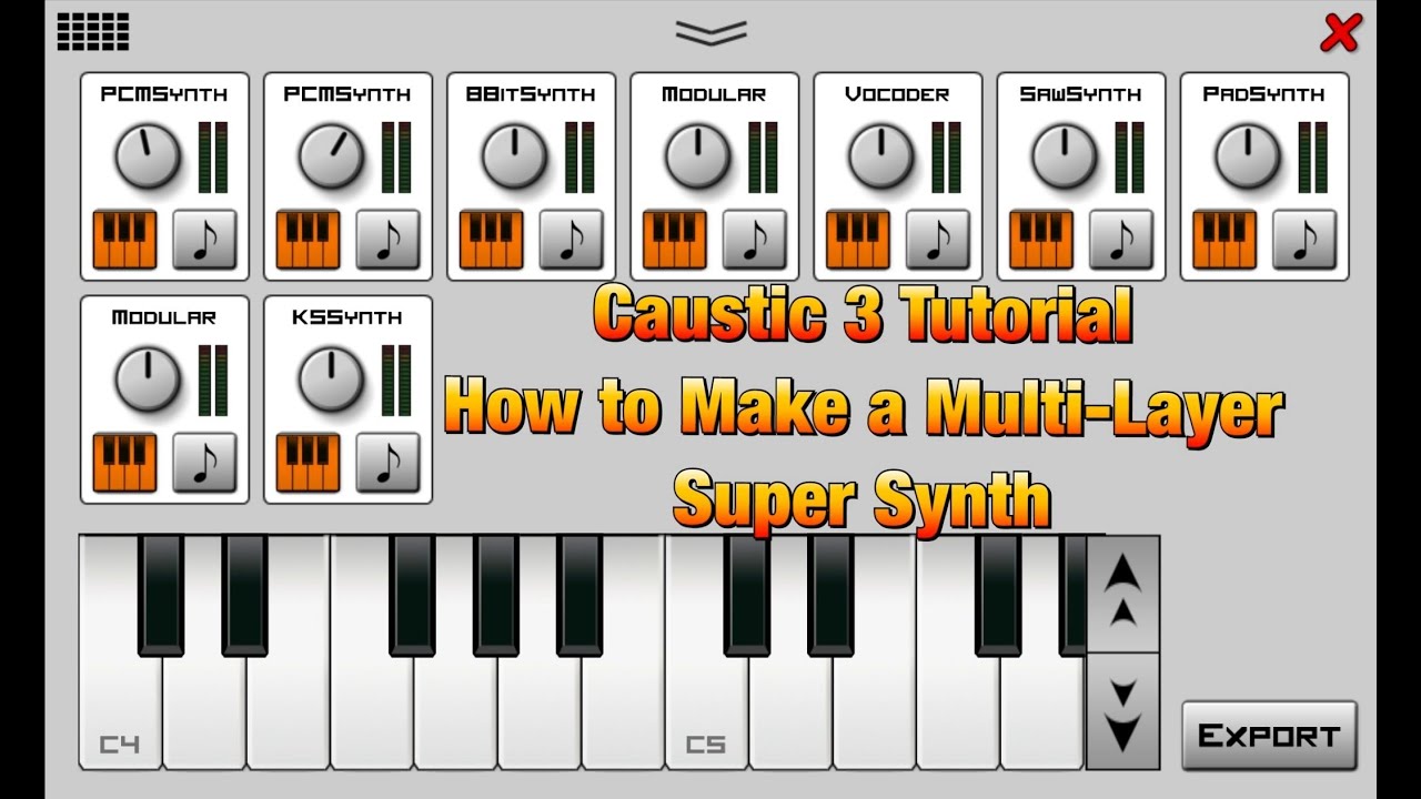 Caustic 3 Tutorial 2024 - How to Make a Multi-Layer Super Synth - iPad Version