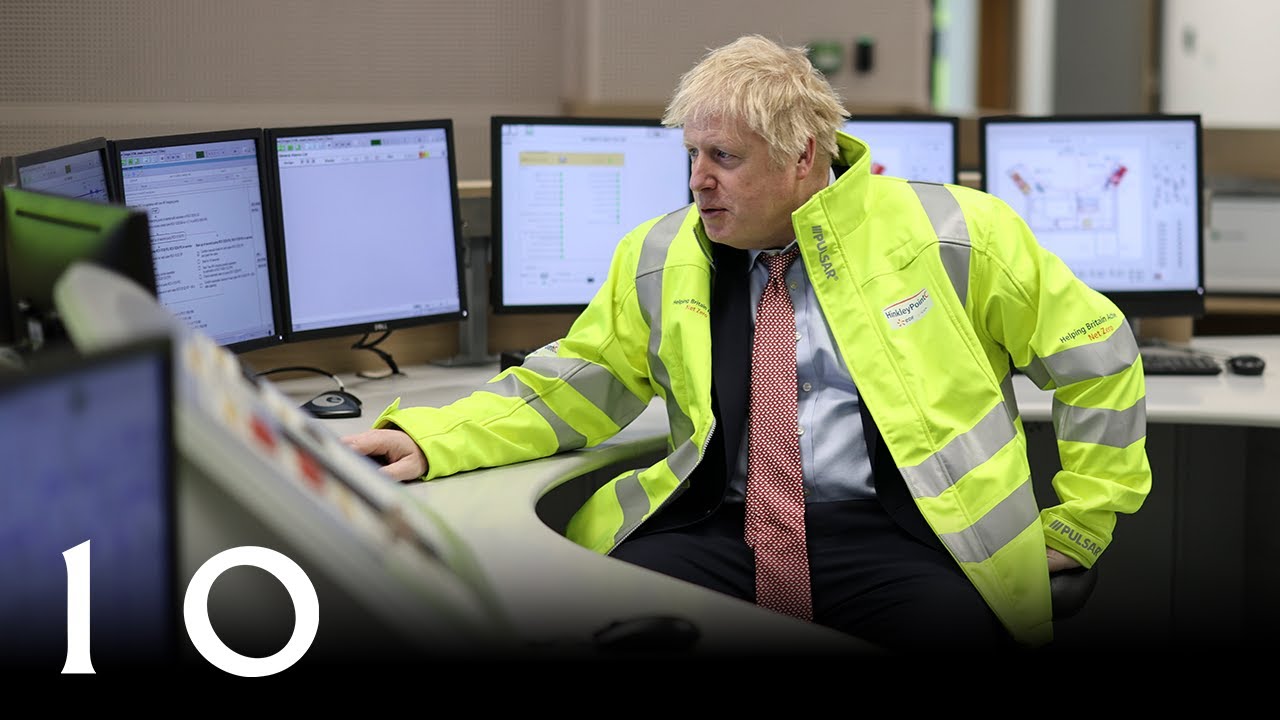 PM Boris Johnson visits Hinkley Point C nuclear power station site
