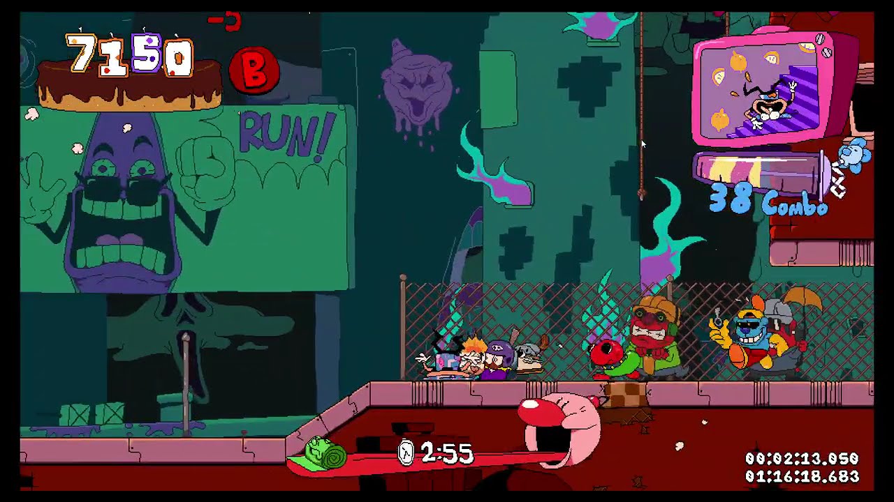 Masazara plays Sugary Spire Exhibition Night P RANK level crunchy construction [fan game pizza tower