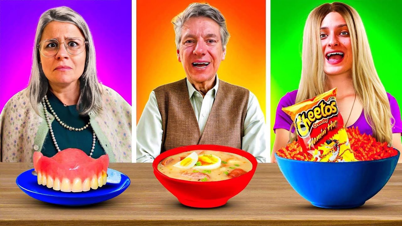 JEDZENIE DLA BABCI VS DZIADKA VS CIOCI!